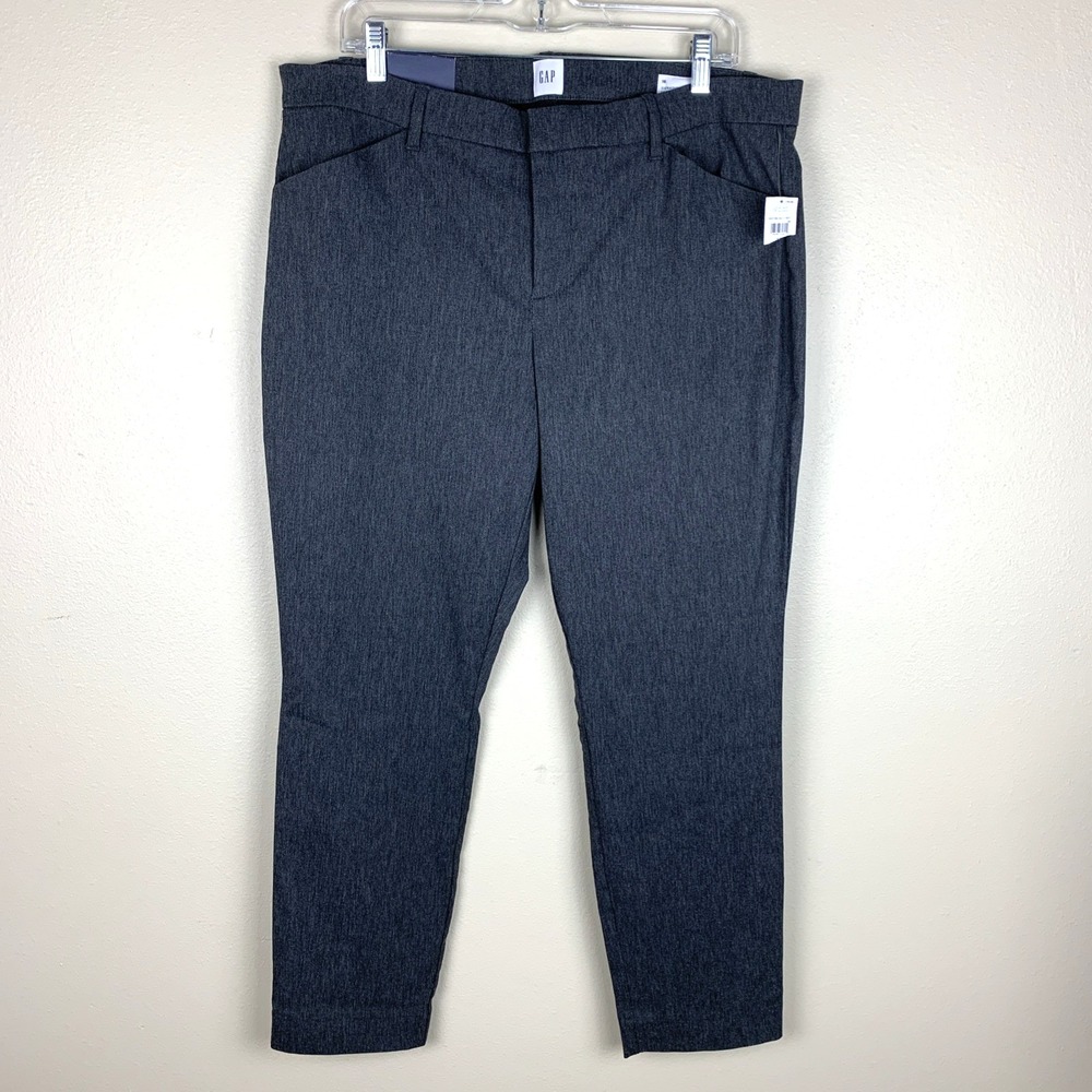 Gap NEW Signature Skinny Ankle Pants Gray Size 16 Work Office Casual Stretch